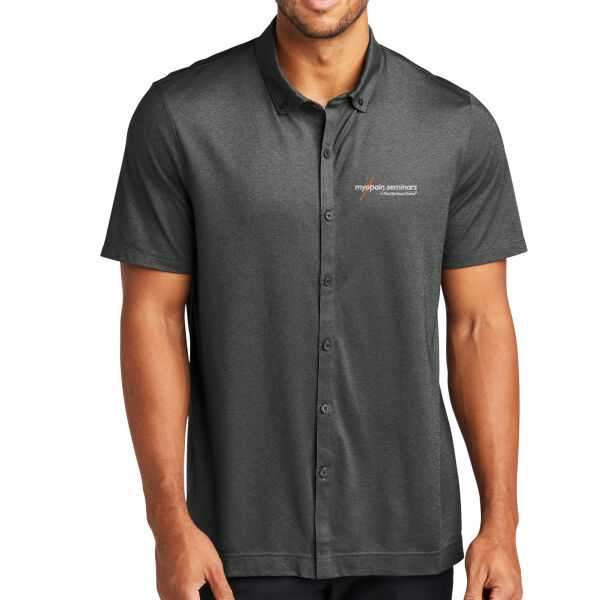 Myopain Seminars Embroidered - Stretch Pique Full Button Polo Thumbnail