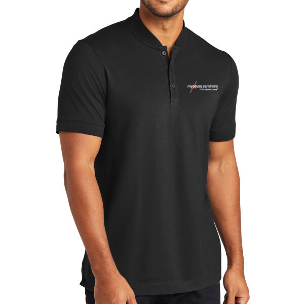 Myopain Seminars Embroidered - Stretch Pique Henley Thumbnail