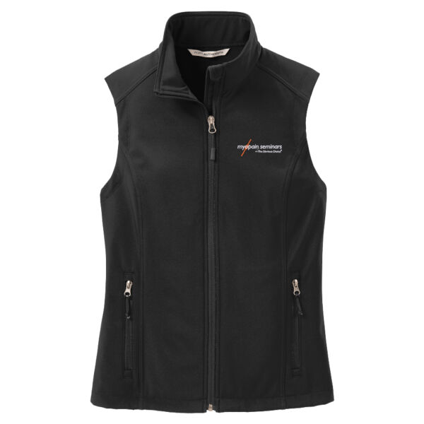 Myopain Seminars Embroidered - Ladies Core Soft Shell Vest Thumbnail