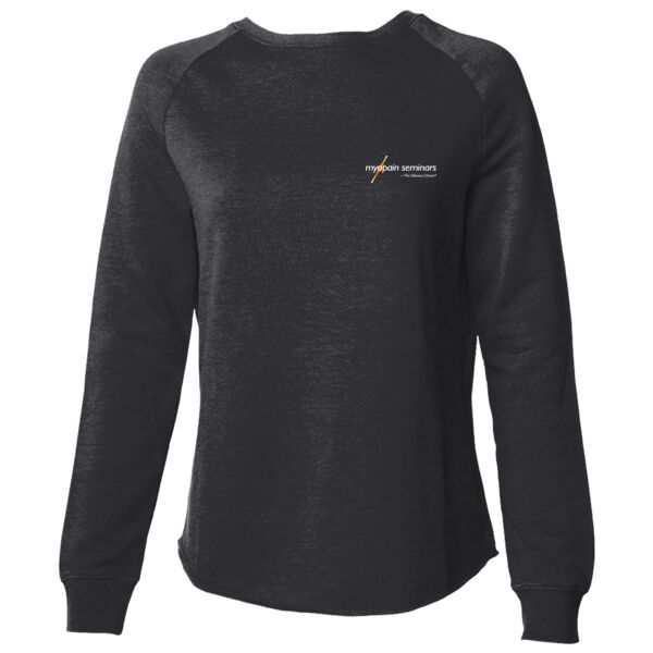 Myopain Seminars Printed - Women's California Wave Wash Crewneck Sweatshirt Thumbnail